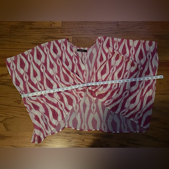 Sweet Pea by- Stacy Frati Pink and White Kimono Size S - Picture 5 of 6